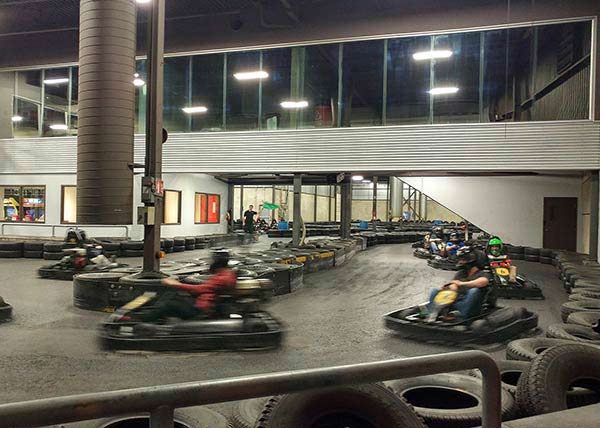 iBwave employees at the go-kart