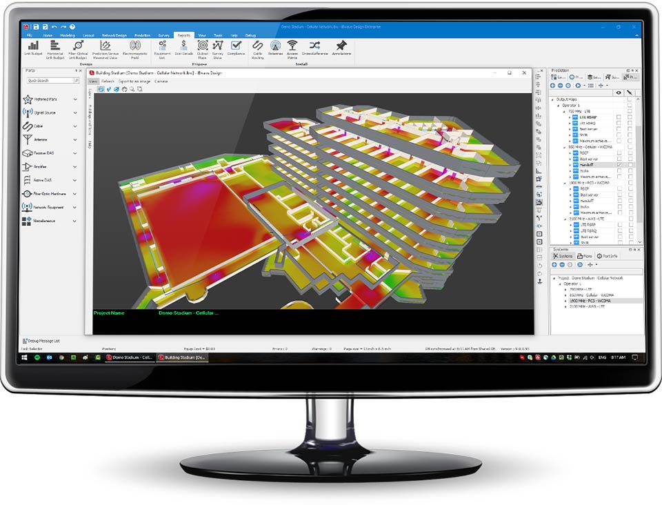 iBwave Design showing 3D modeling